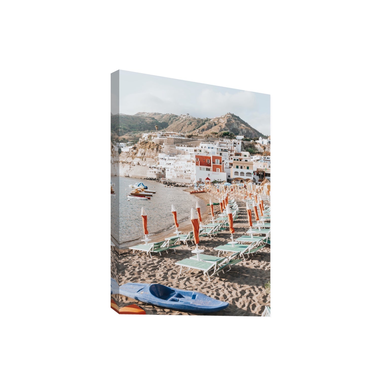 L'Isola del Paradiso Ischia Mediterranean wall art Giant stretched canvas print