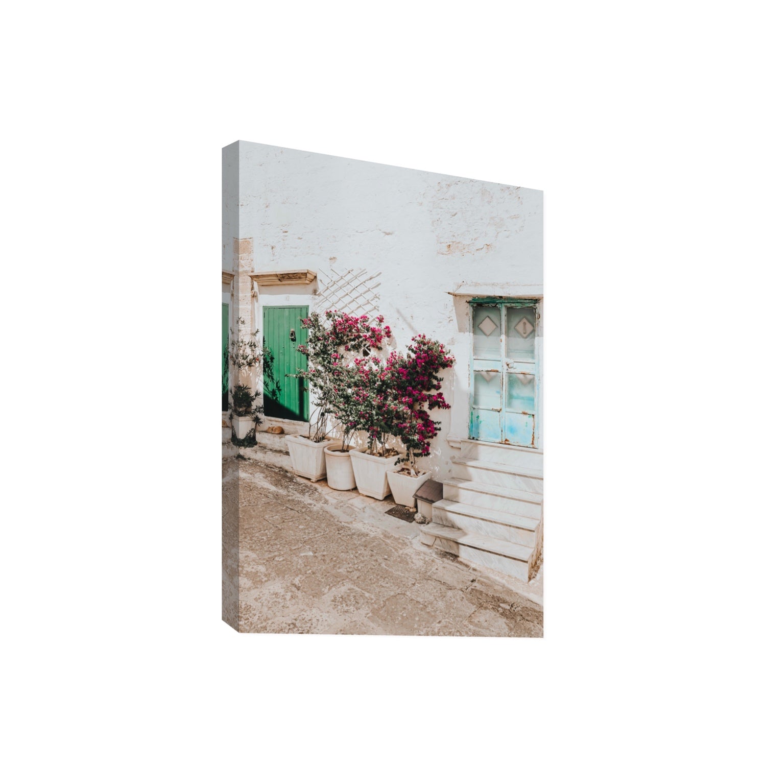 Floral Canvas Puglia Ostuni wall art Giant stretched canvas print