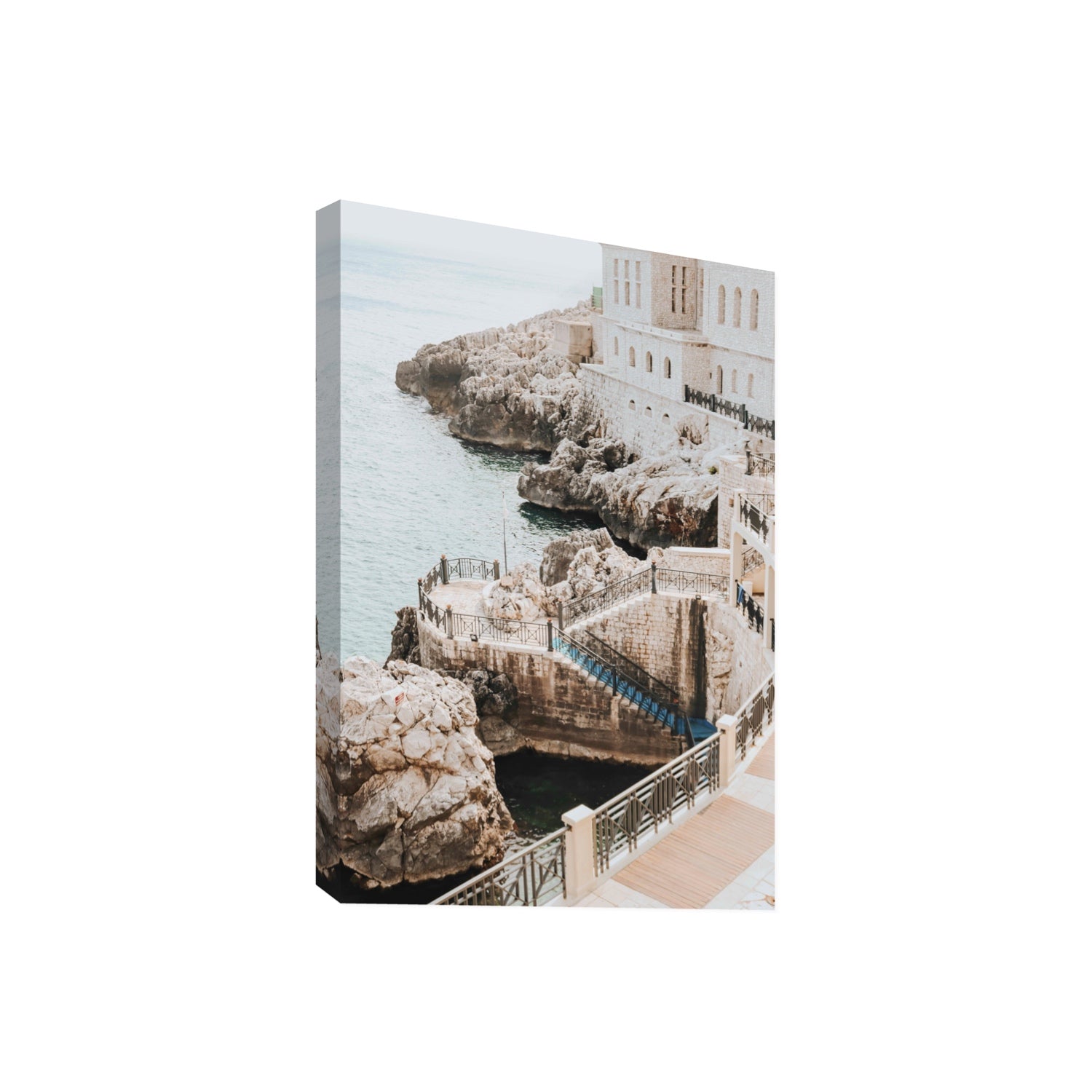 Wellness Centre Puglia coastal wall art Giant stretched canvas print