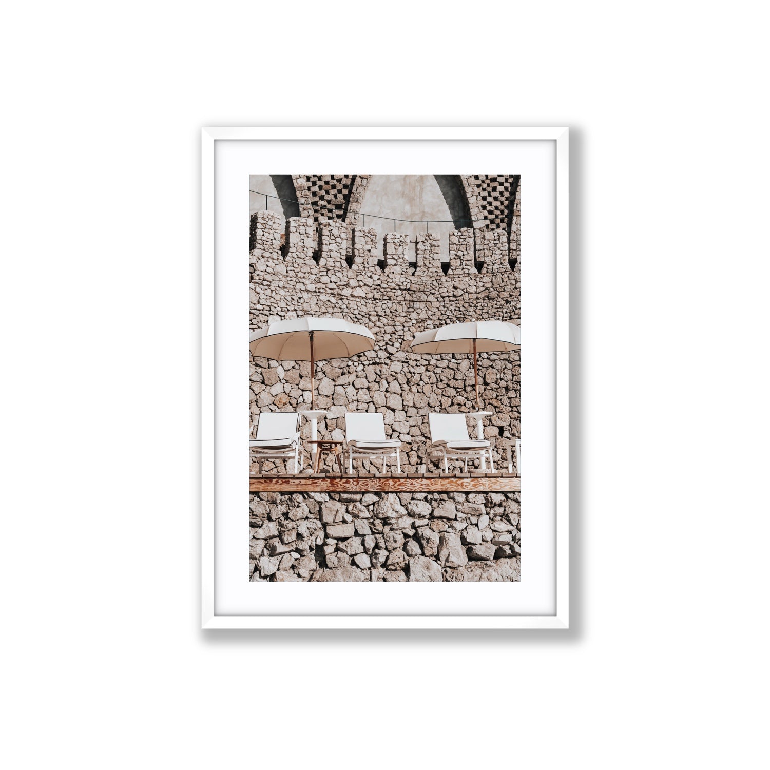 Pietra Amalfitana fine art print, Amalfi, Italy, luxury escapes artwork, Large, White Frame · Matboard, Fine Art Print