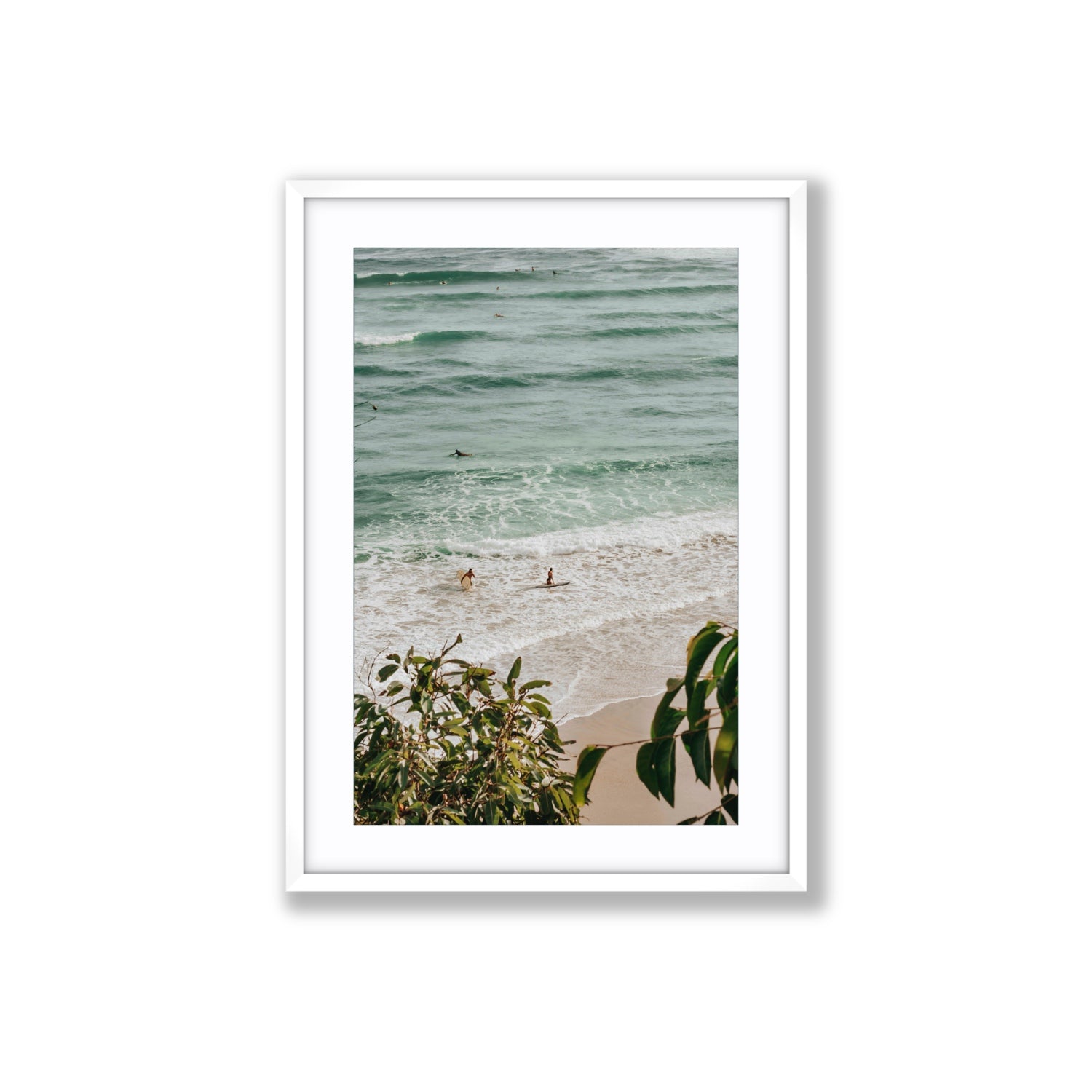 Private Paradise fine art print, Byron Bay, Australia, Large, White Frame · Matboard, Fine Art Print