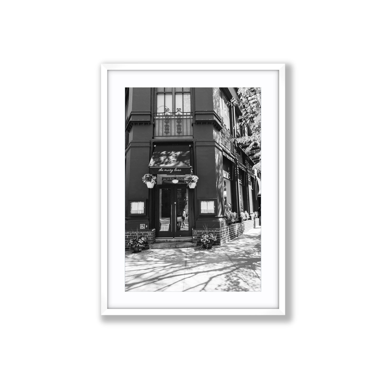 Mary's Corner fine art print, New York, United States, Large, White Frame · Matboard, Fine Art Print