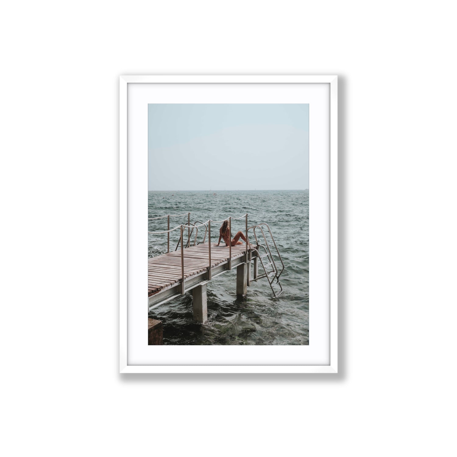 The Dock's Whisper fine art print, Tuscany, Italy, Large, White Frame · Matboard, Fine Art Print