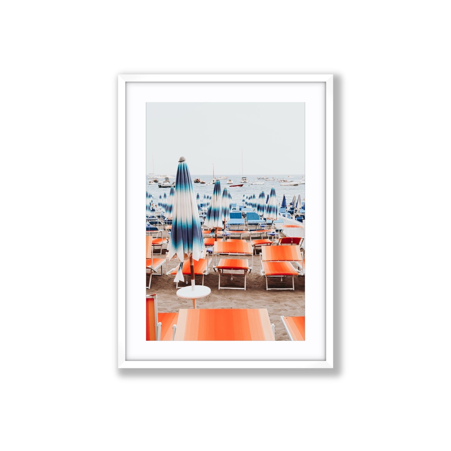 Orange Crush fine art print, Positano, Italy, Large, White Frame · Matboard, Fine Art Print