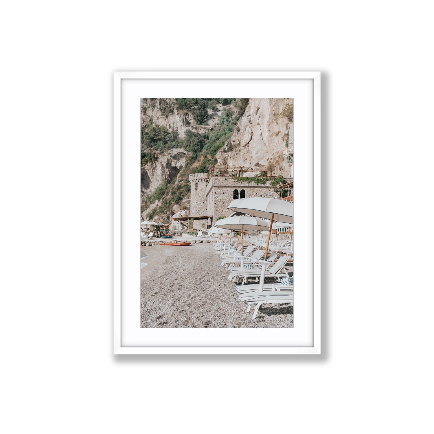 La Villeggiatura fine art print, Amalfi, Italy, luxury escapes artwork, Large, White Frame · Matboard, Fine Art Print