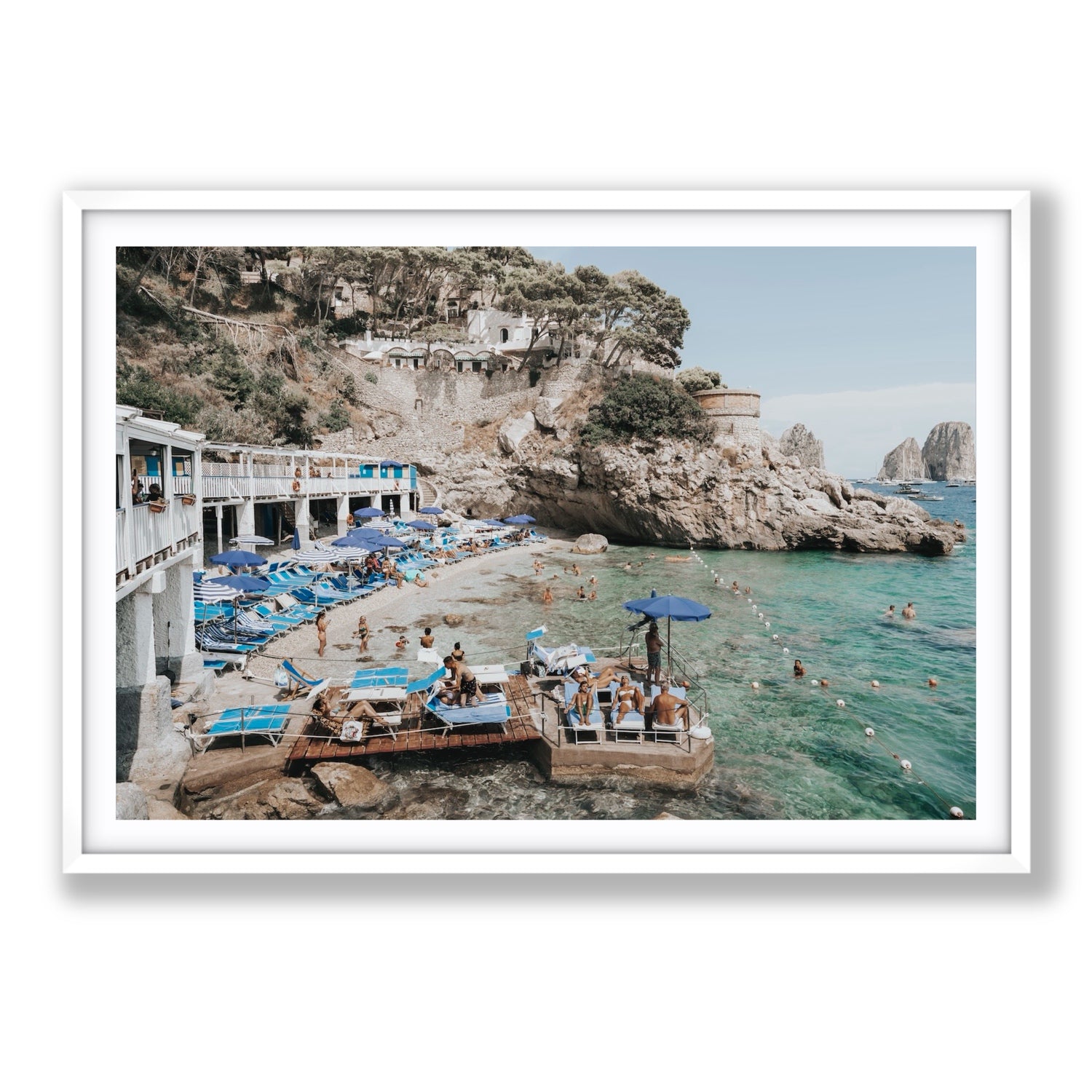 Vita Bella fine art print, Capri, Italy, Statement, White Frame · Matboard, Fine Art Print