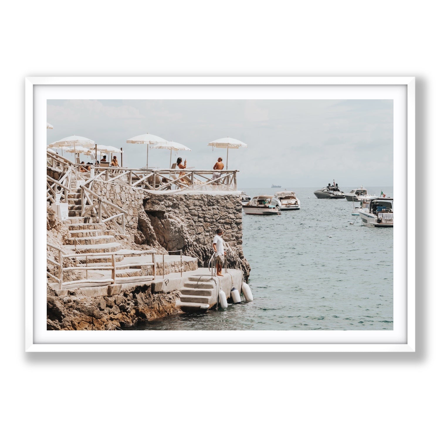 Conca Del Sogno fine art print, Nerano, Italy, Statement, White Frame · Matboard, Fine Art Print