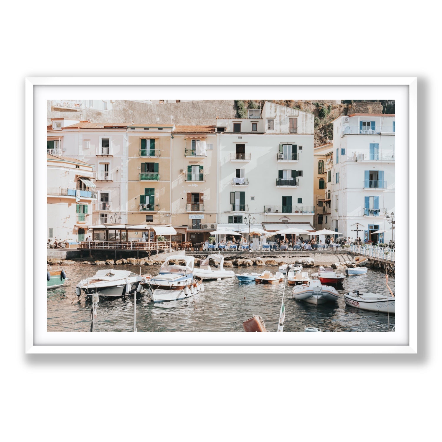 L'Insenatura fine art print, Sorrento, Italy, Statement, White Frame · Matboard, Fine Art Print