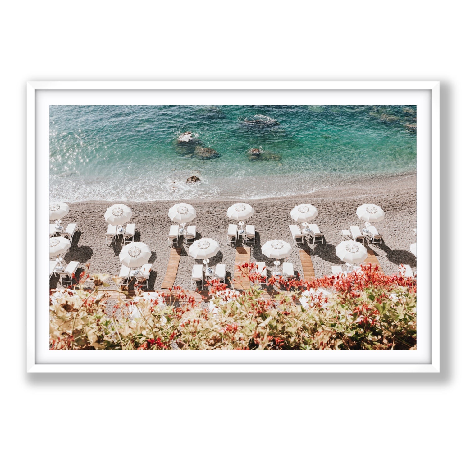 Coastal Charms fine art print, Amalfi, Italy, Statement, White Frame · Matboard, Fine Art Print