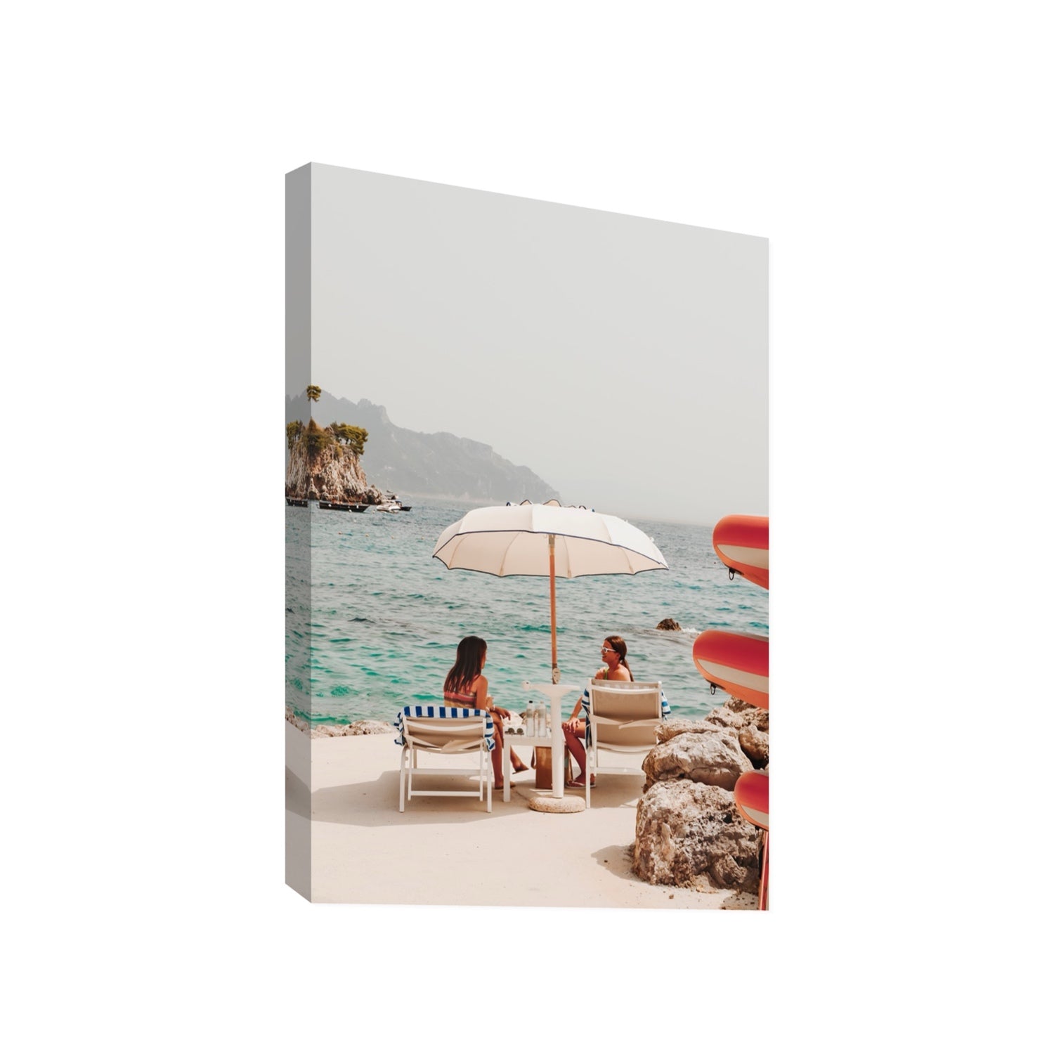 Salty Banter Amalfi Mediterranean wall art Gallery stretched canvas print