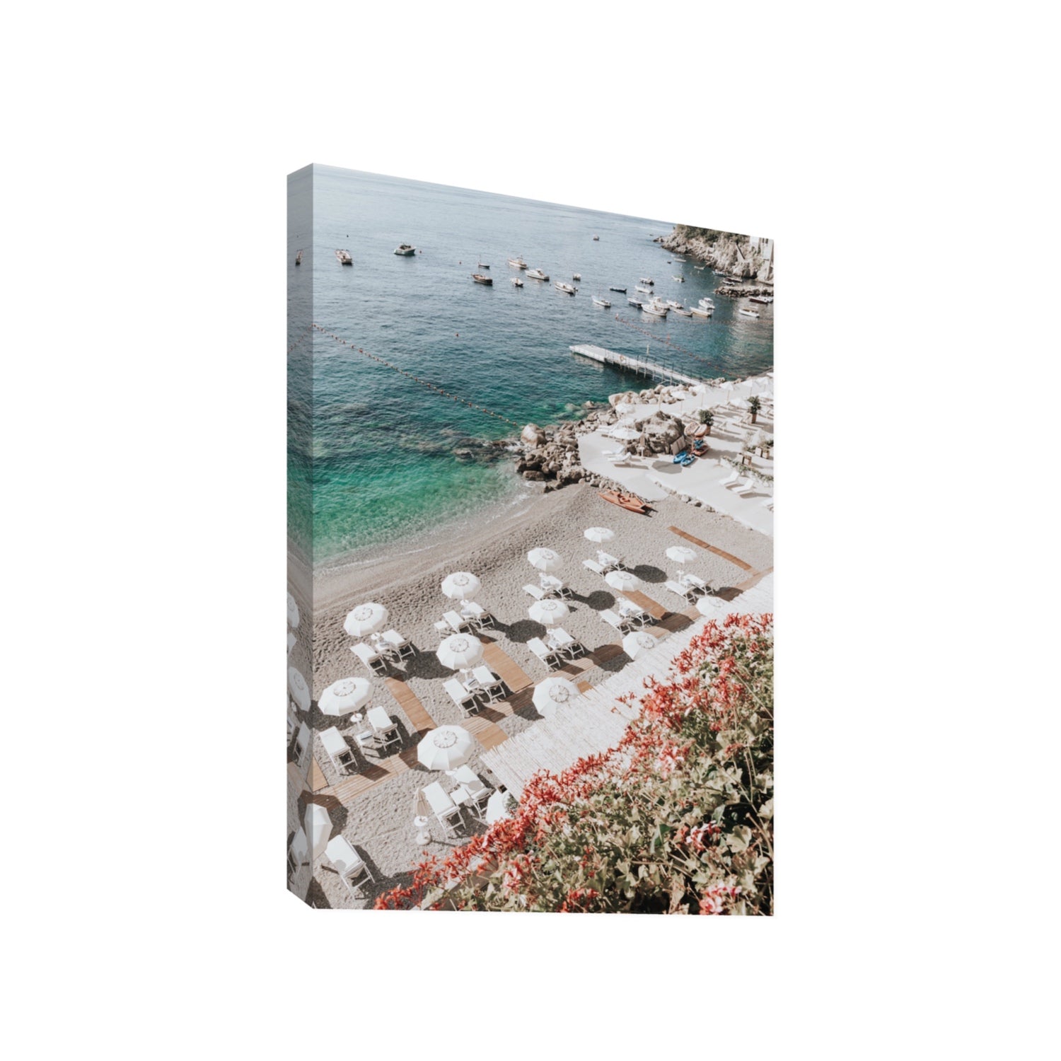 Tranquil Oasis Amalfi coastal wall art Gallery stretched canvas print