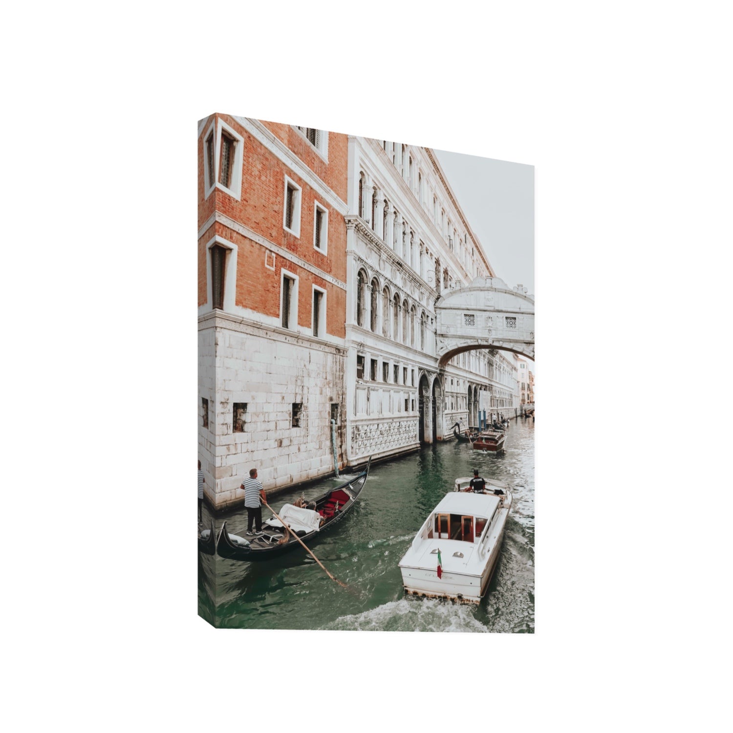 Under the Bridge Venice Gondola Italian wall art Gallery stretched canvas print