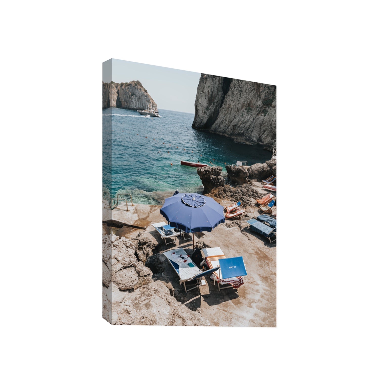 Lonely Loungers fine art print, Capri, Italy, Gallery, Stretched Canvas