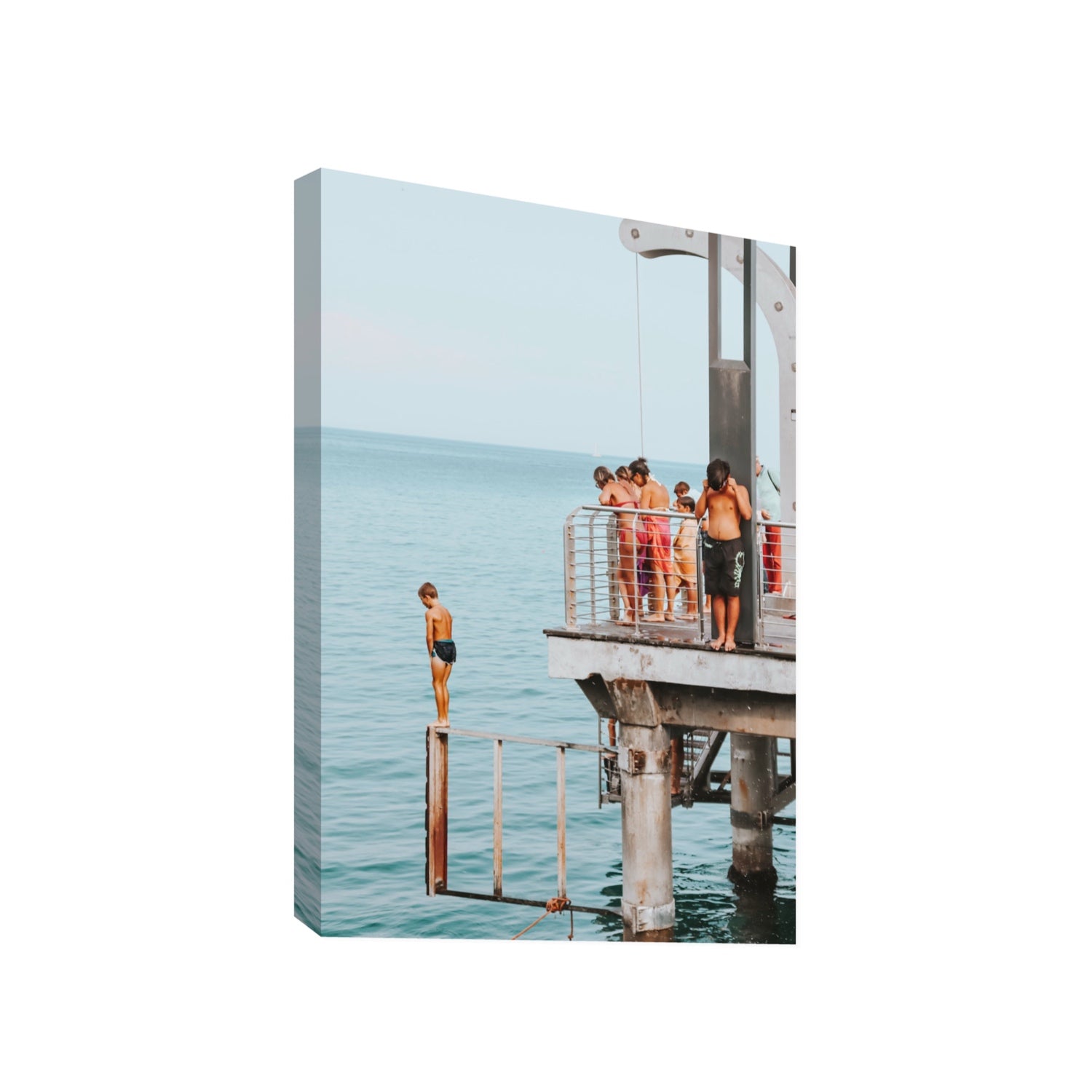 Golden Boy Alassio coastal decor wall art Gallery stretched canvas print