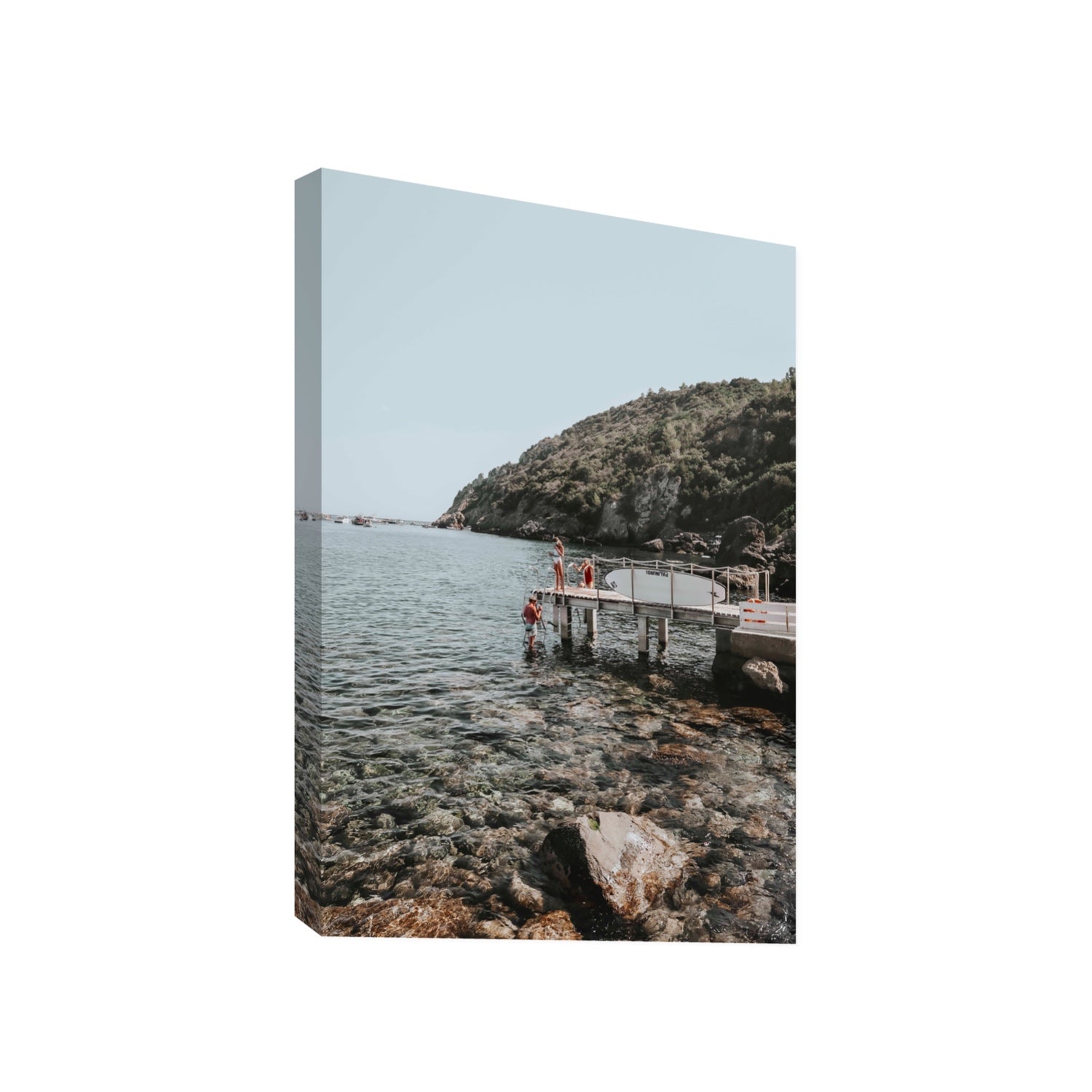 Tidal Explorers Tuscany coastal Italian wall art Gallery stretched canvas print