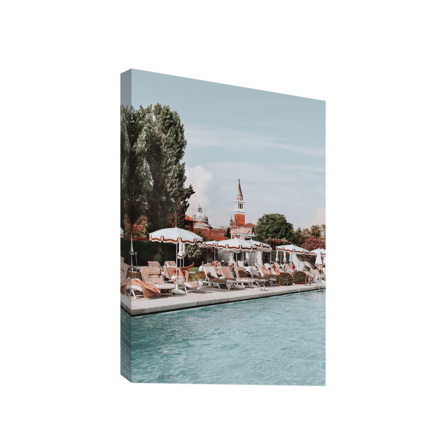 Poolside Perch Venice Italian wall art Gallery stretched canvas print