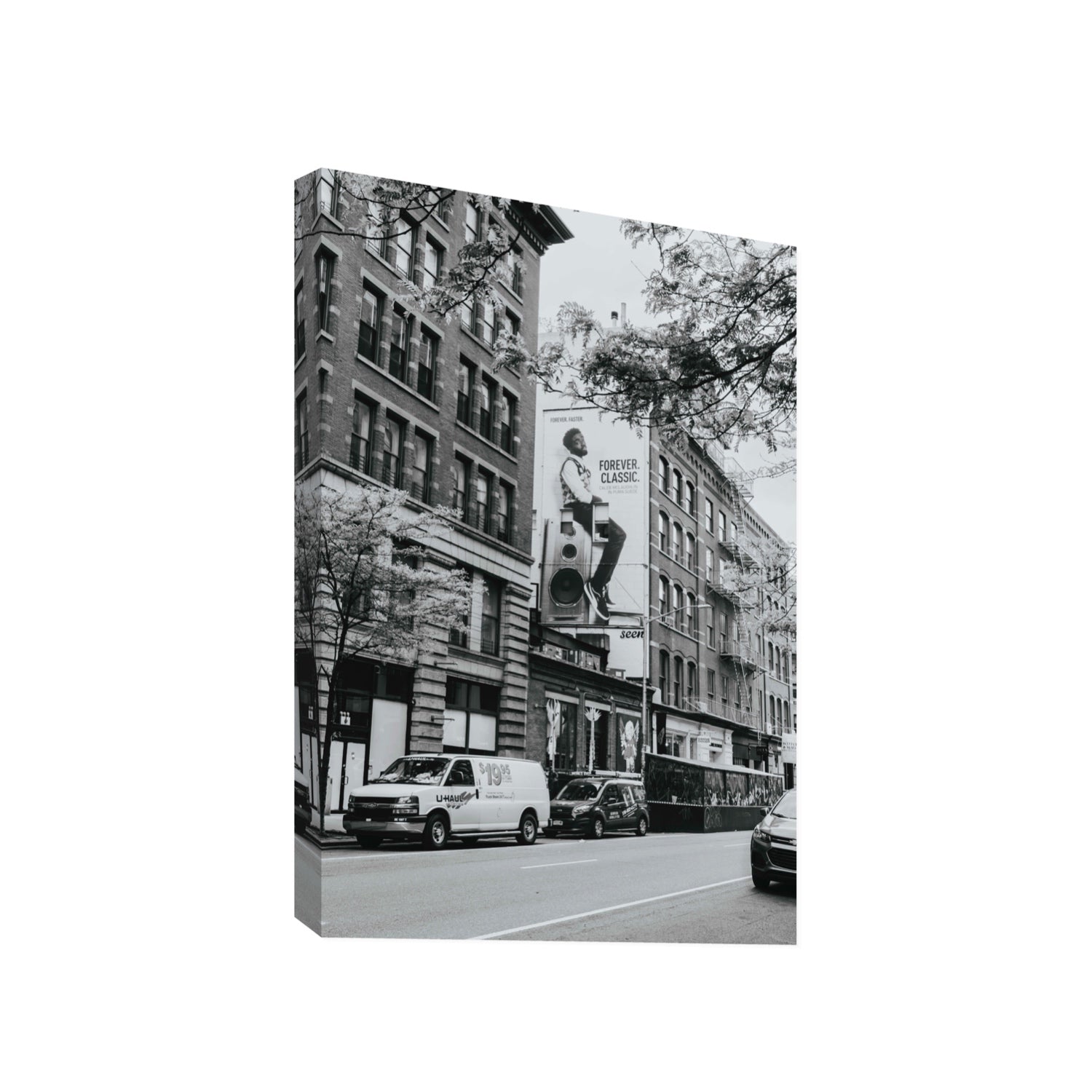 Forever Classic New York NYC Black & White wall art Gallery stretched canvas print