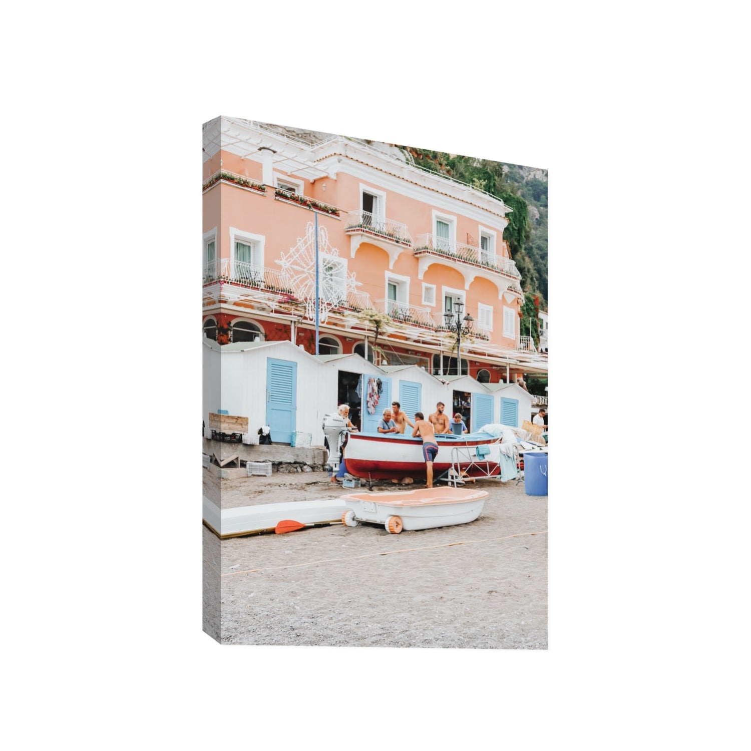 La Riunione della Mattina fine art print, Positano, Italy, Gallery, Stretched Canvas