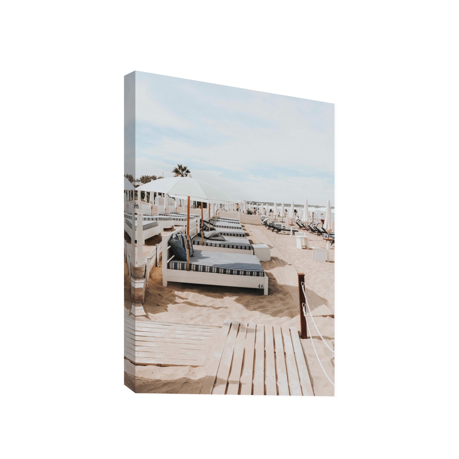 Coastal Repose Puglia beach Mediterranean fine art print Gallery stretched canvas print