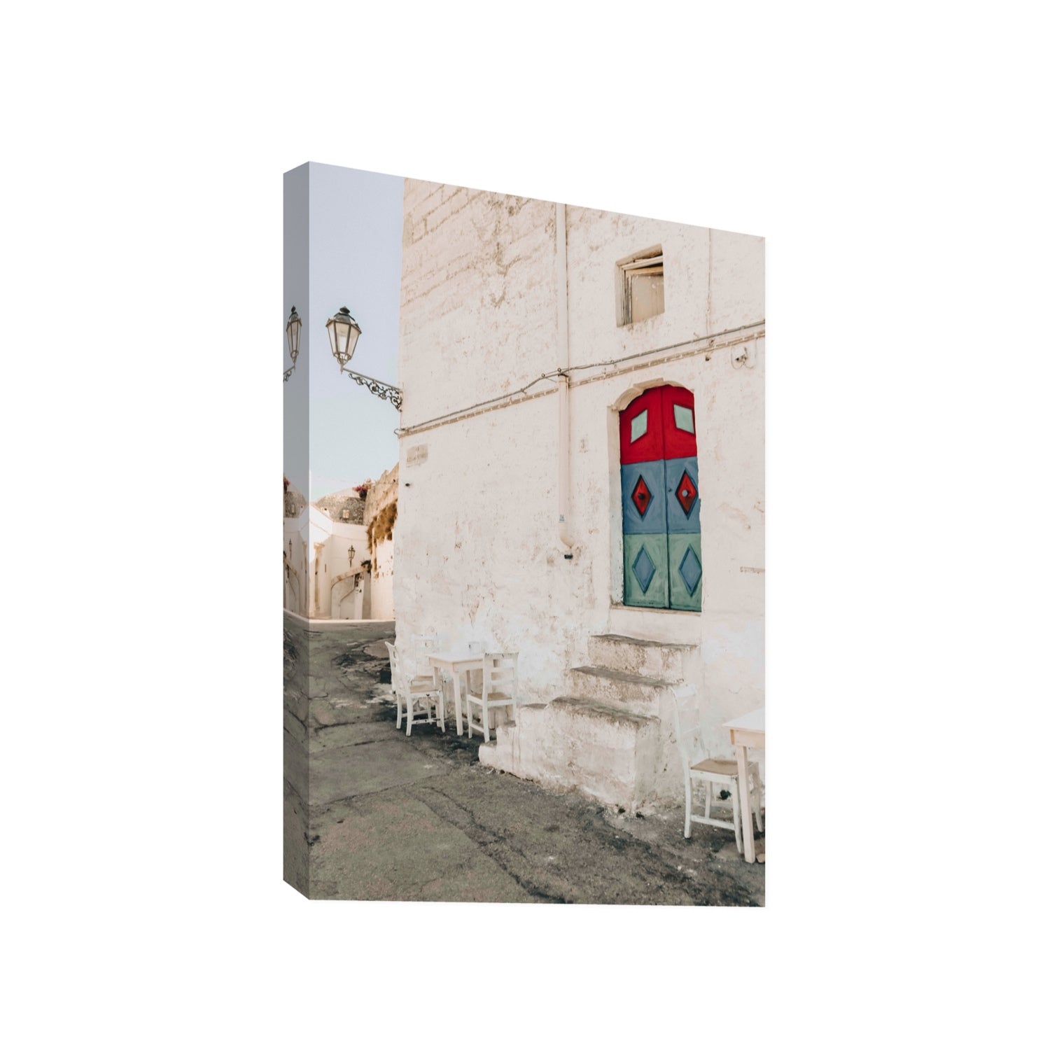 Doorway Delight Puglia Ostuni wall art Gallery stretched canvas print
