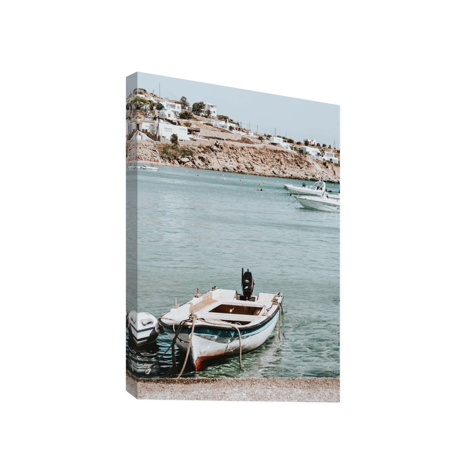 Classic Wheels Mykonos Greek island wall art Gallery stretched canvas print