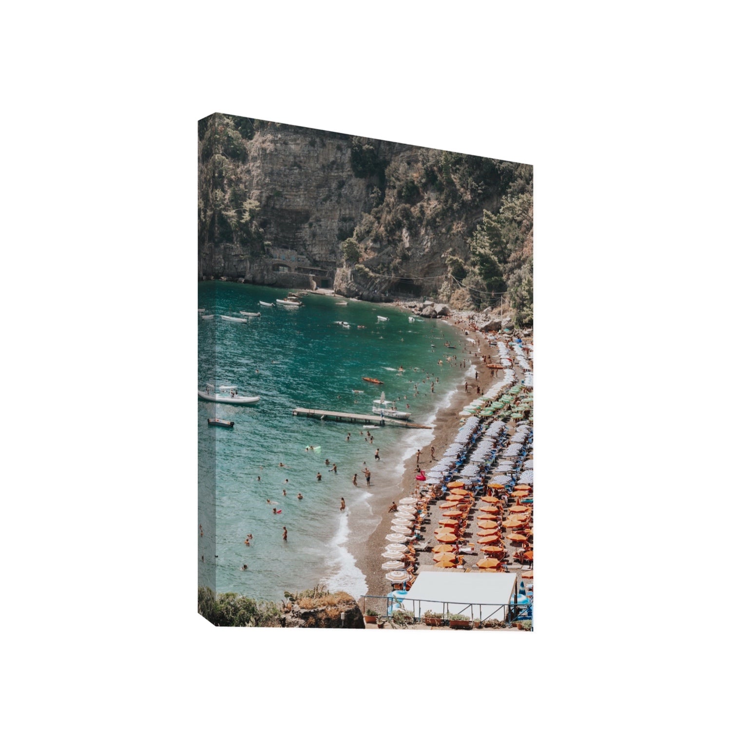 Parasol Panorama fine art print, Positano, Italy, Gallery, Stretched Canvas