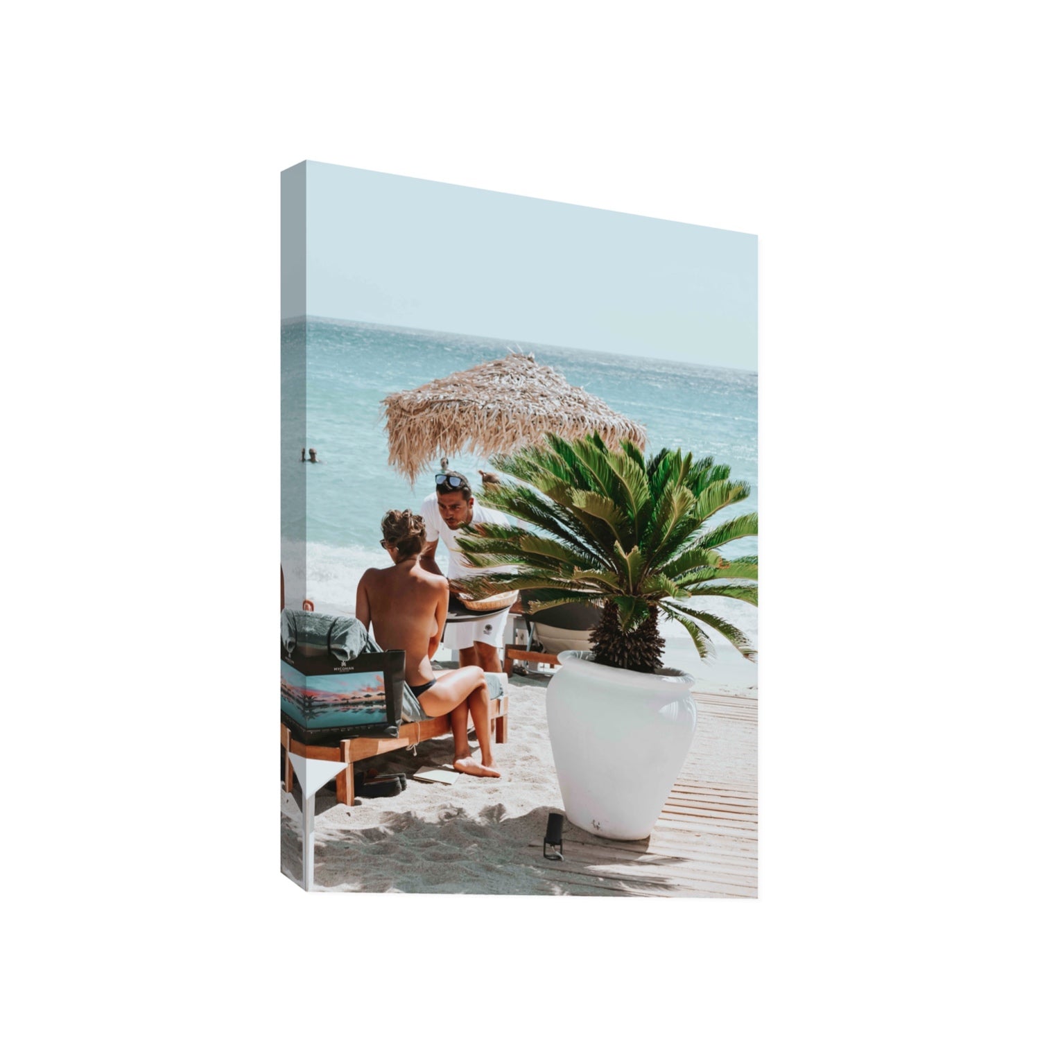 At Your Service Mykonos Greek island wall art Gallery stretched canvas print