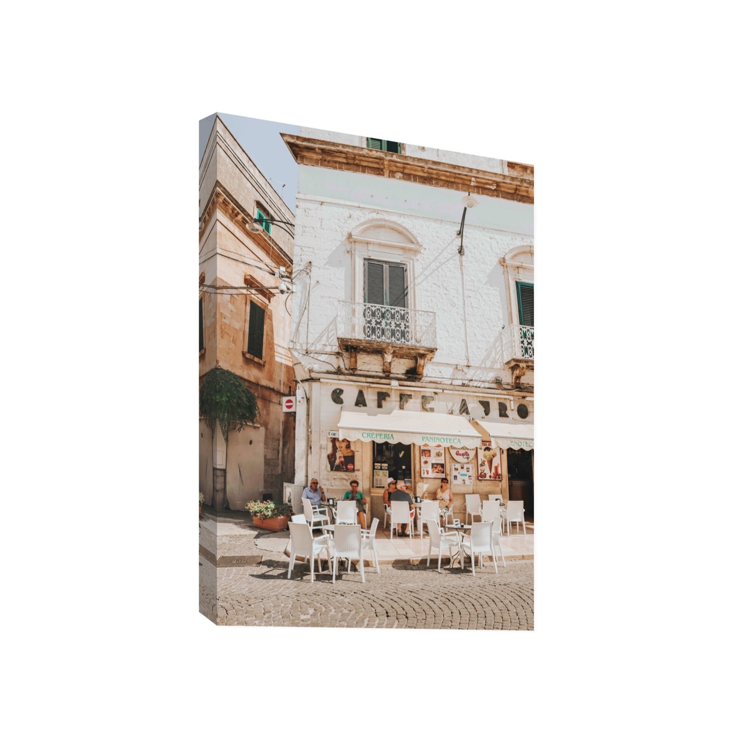 Cafe Ostuni Puglia Café Ostuni Italian wall art Gallery stretched canvas print