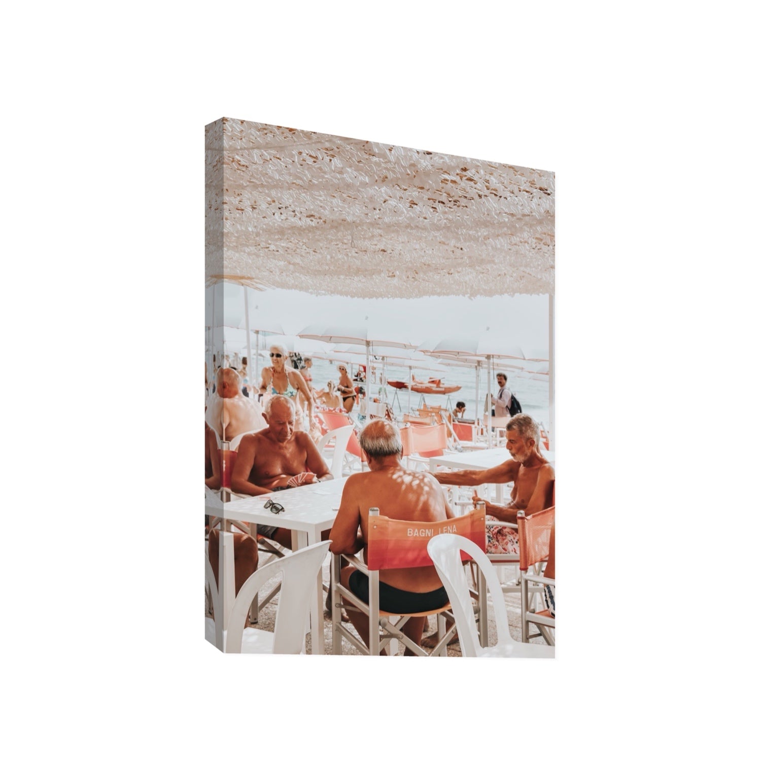 The Players fine art print, Alassio, Italy, Gallery, Stretched Canvas