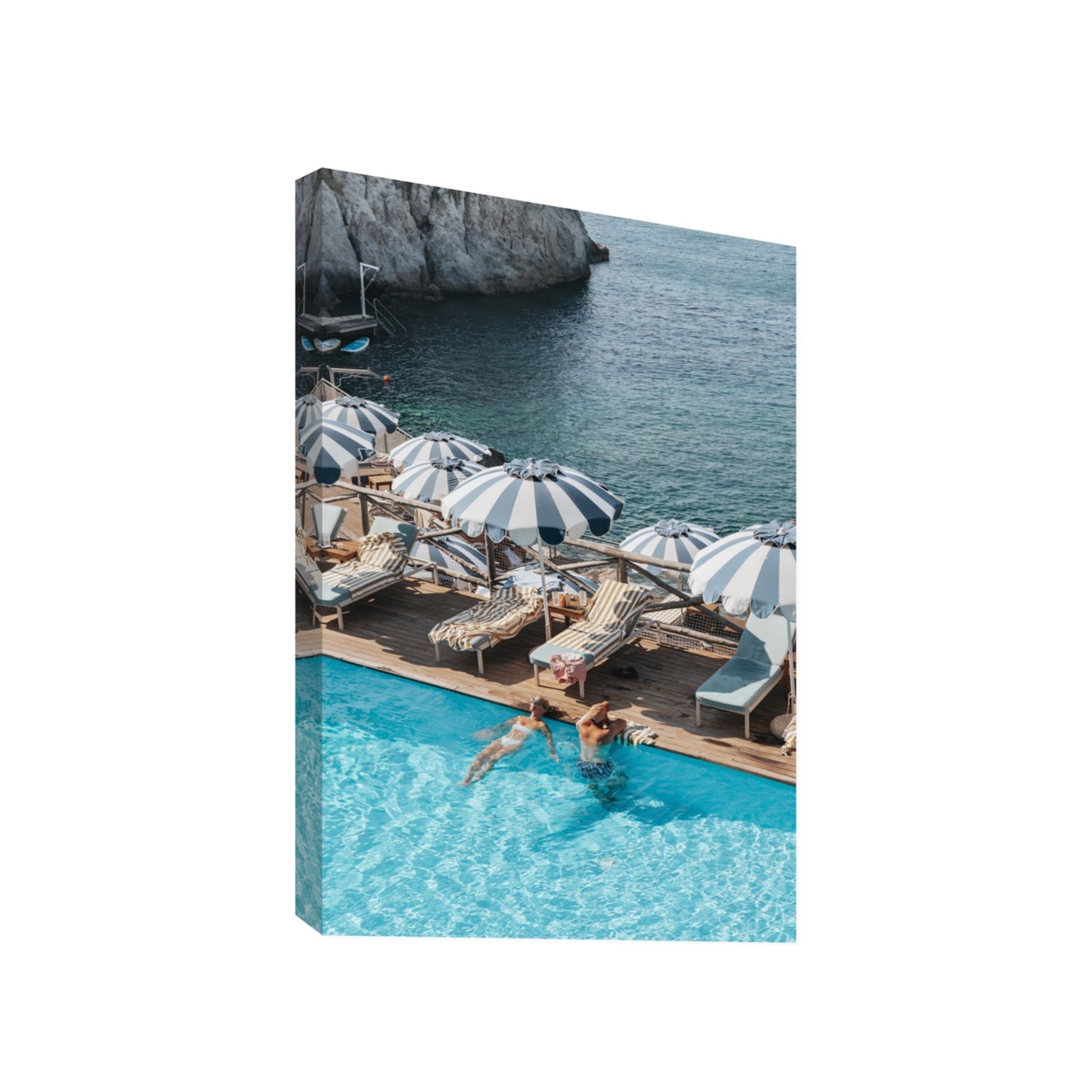 I'm Busy Ischia Italian coastal Mediterranean wall art Gallery stretched canvas print