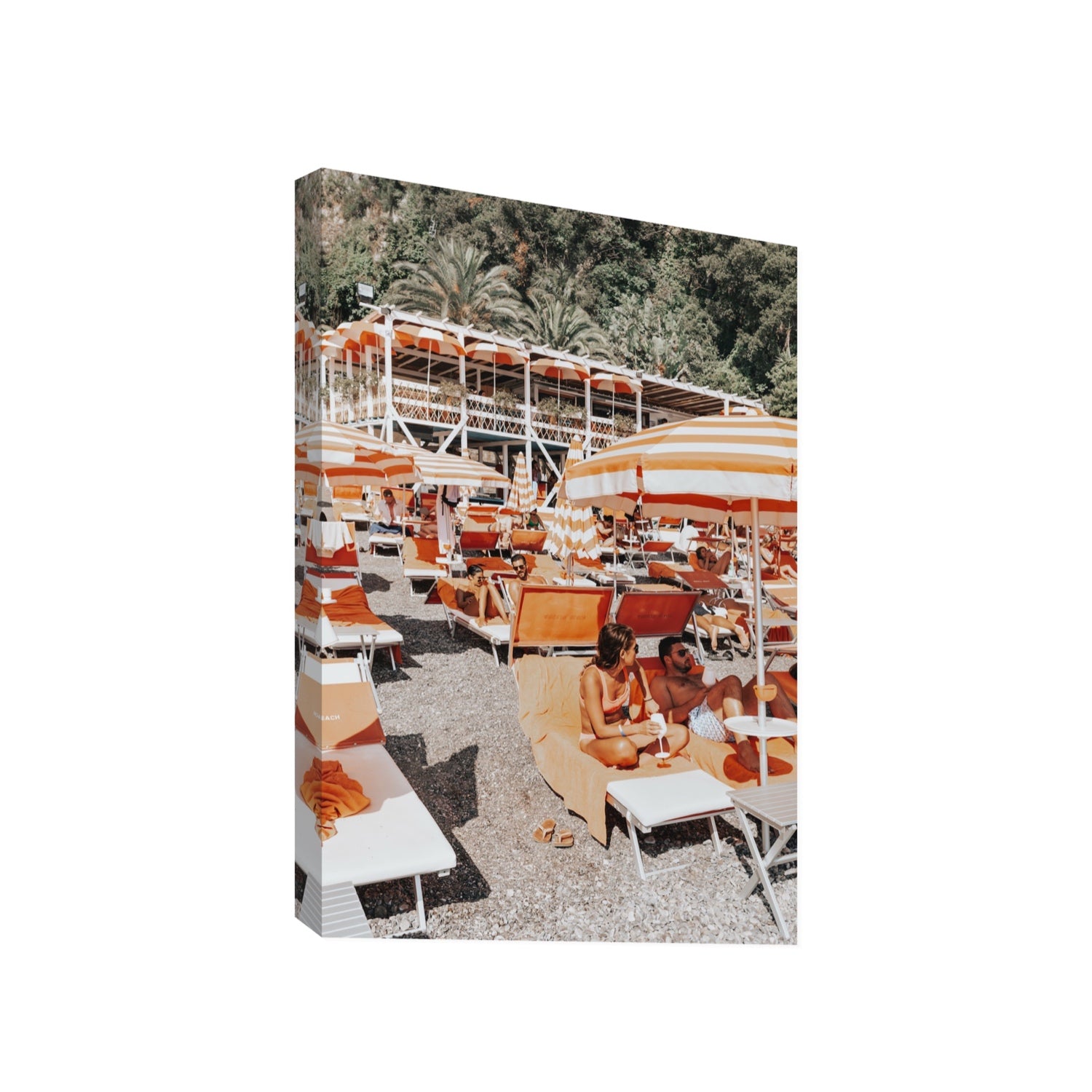 Lounging In Lido fine art print, Positano, Italy, Gallery, Stretched Canvas