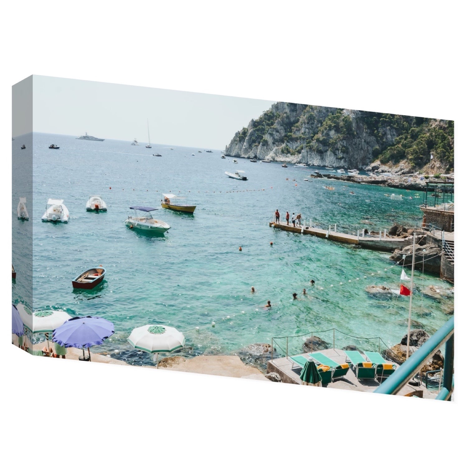 Delizia Pomeridiana Capri coastal wall art Gallery stretched canvas print
