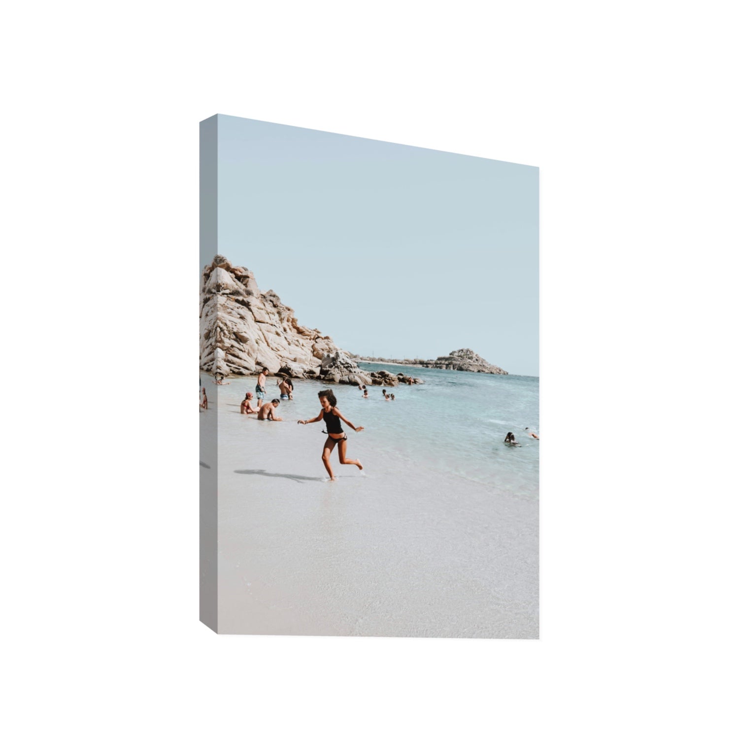 Skipping Angel Mykonos Greek island decor wall art Gallery stretched canvas print