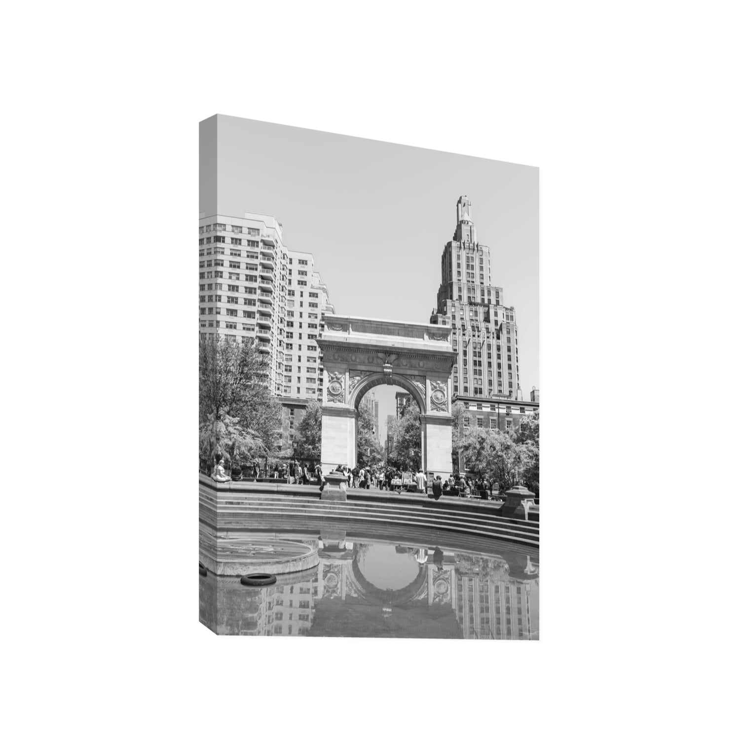 Washington Skyline New York NYC Black & White wall art Gallery stretched canvas print