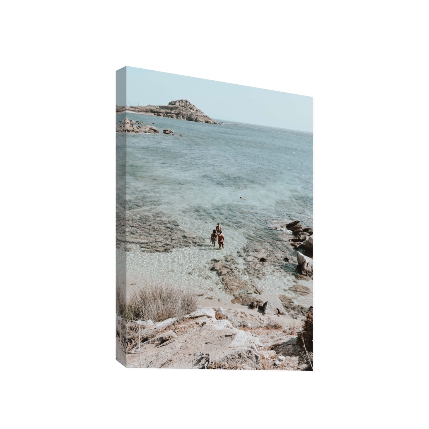 Island Life Mykonos coastal Greek island wall art Gallery stretched canvas print