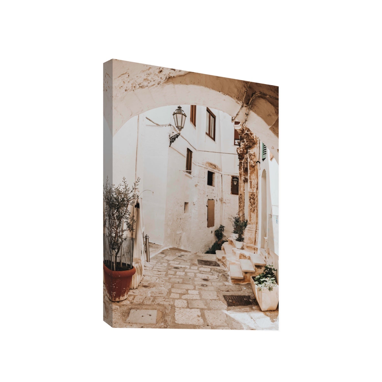 Pathway Wander Puglia Ostuni wall art Gallery stretched canvas print