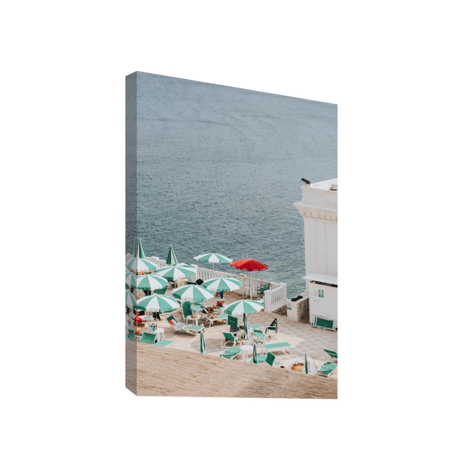 Lido Italiano Puglia beach Italian wall art Gallery stretched canvas print