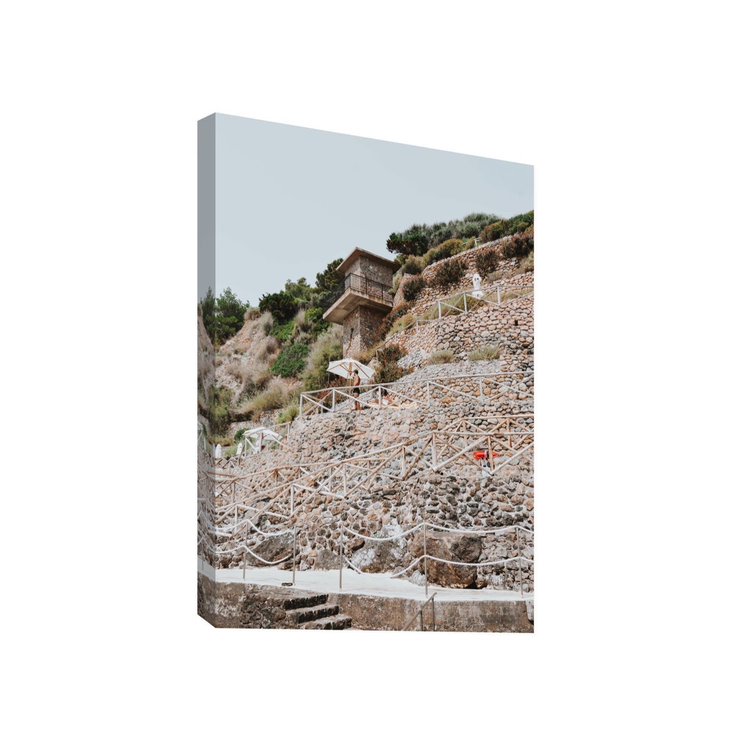 Solitude by the Sea Tuscany coastal Italian wall art Gallery stretched canvas print