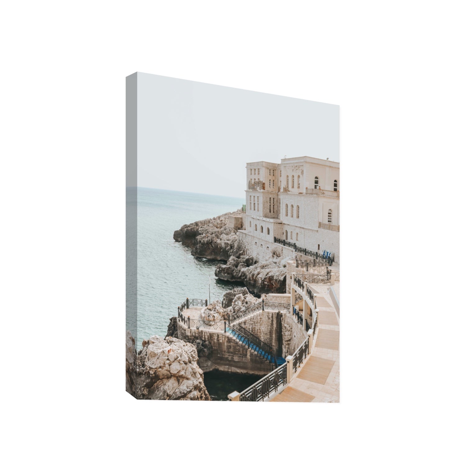 Santa Cesarea Puglia Italian coastal wall art Gallery stretched canvas print