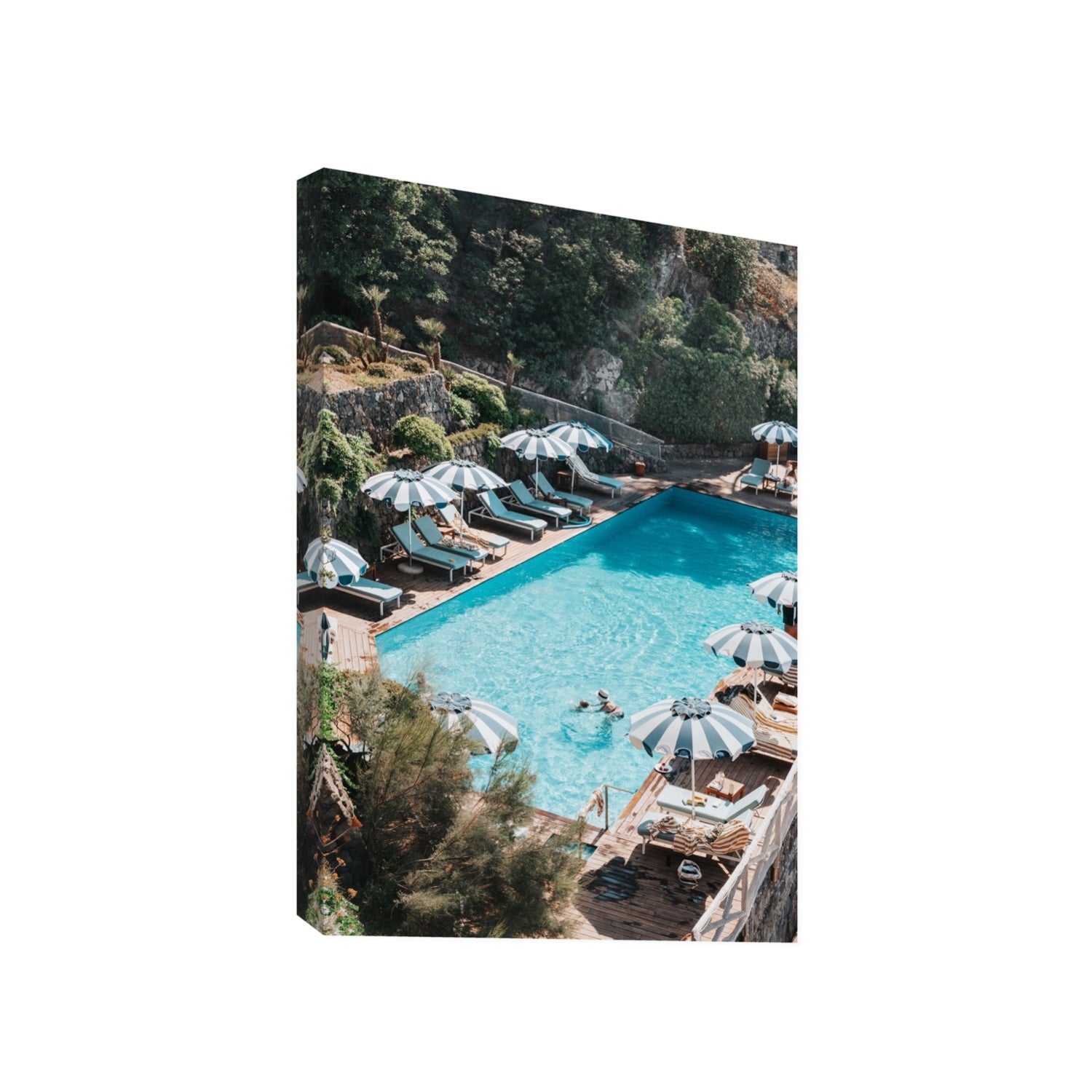 Poolside Paradise fine art print, Ischia, Italy, Gallery, Stretched Canvas