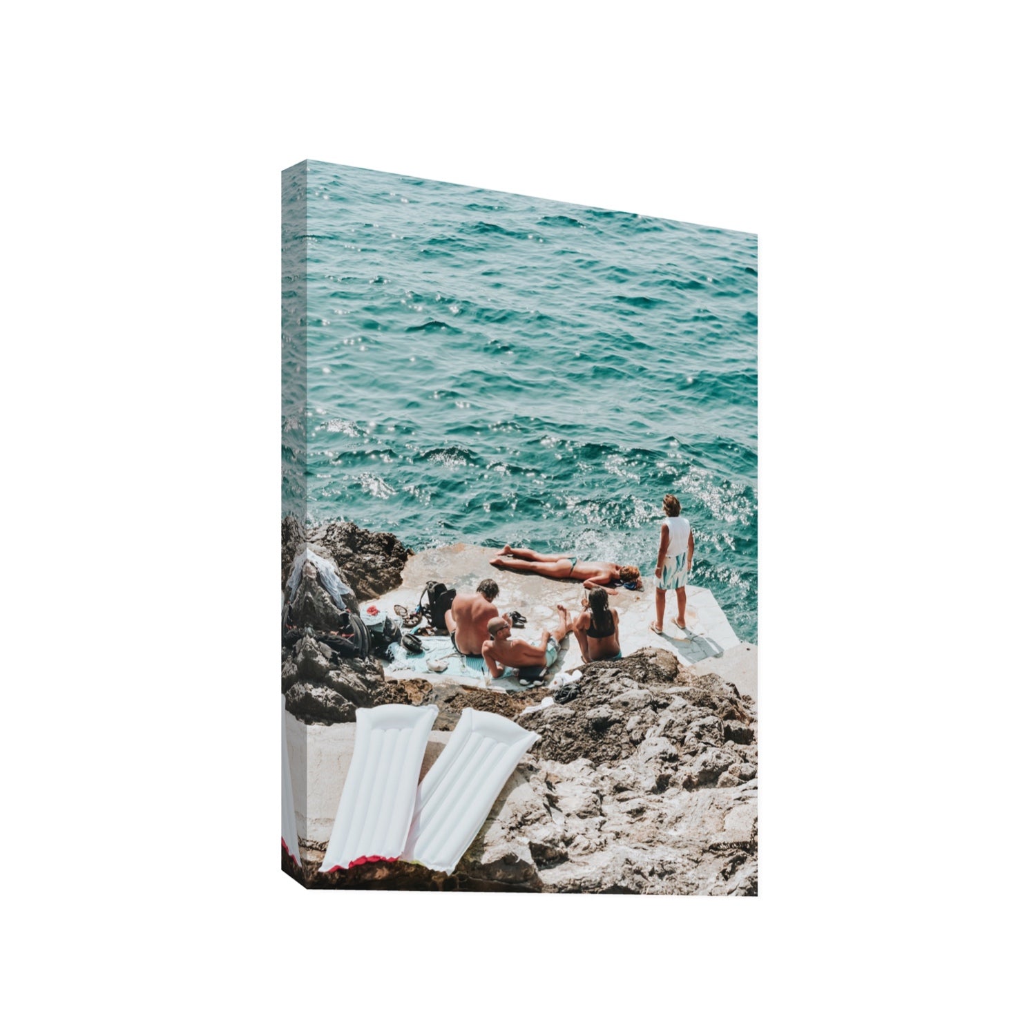 Gli Amici Praiano Amalfi Coast coastal wall art Gallery stretched canvas print