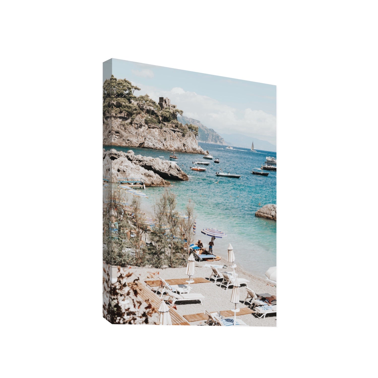 Sizzling Summer Days Amalfi coastal wall art Gallery stretched canvas print