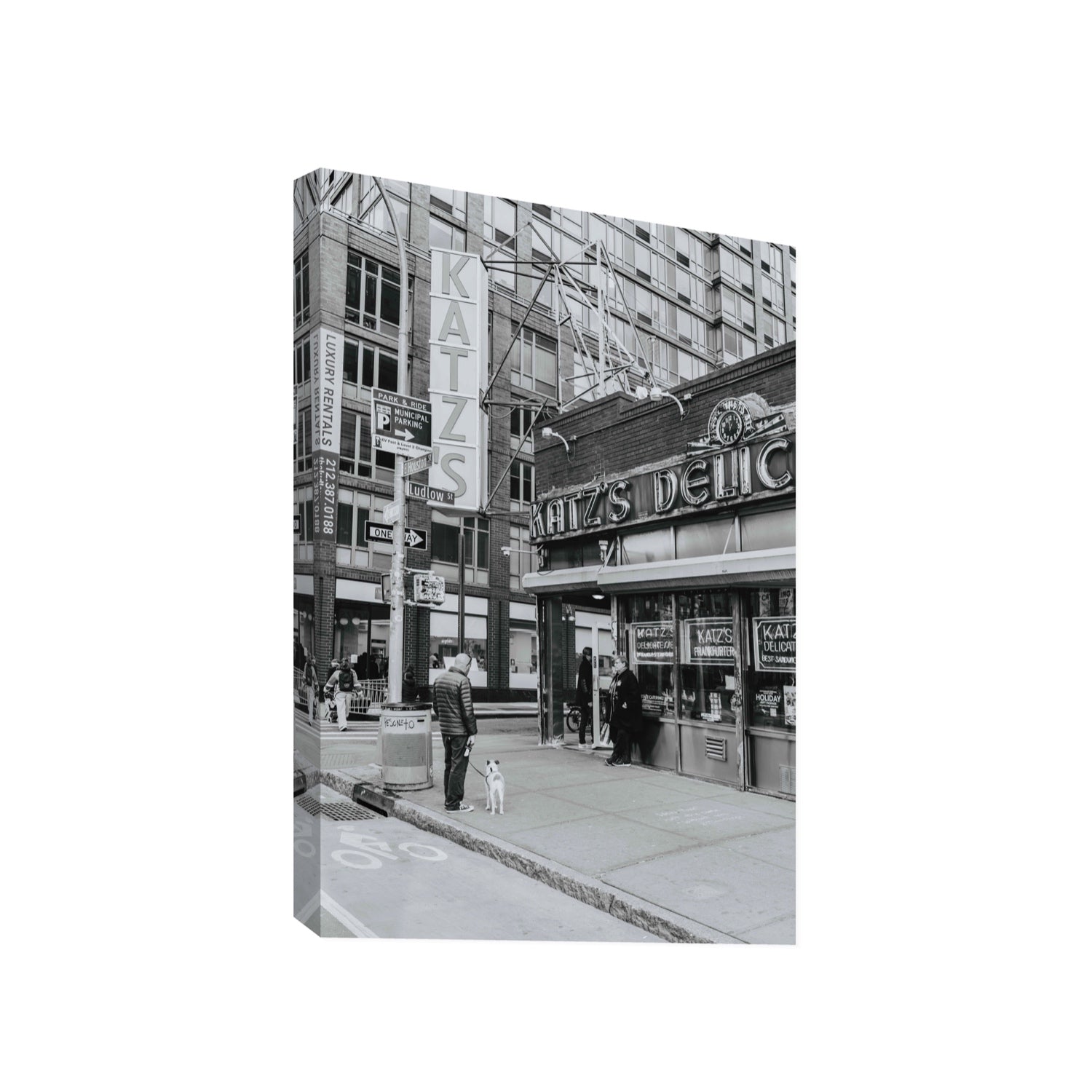 Graphite Gotham New York NYC Black & White wall art Gallery stretched canvas print