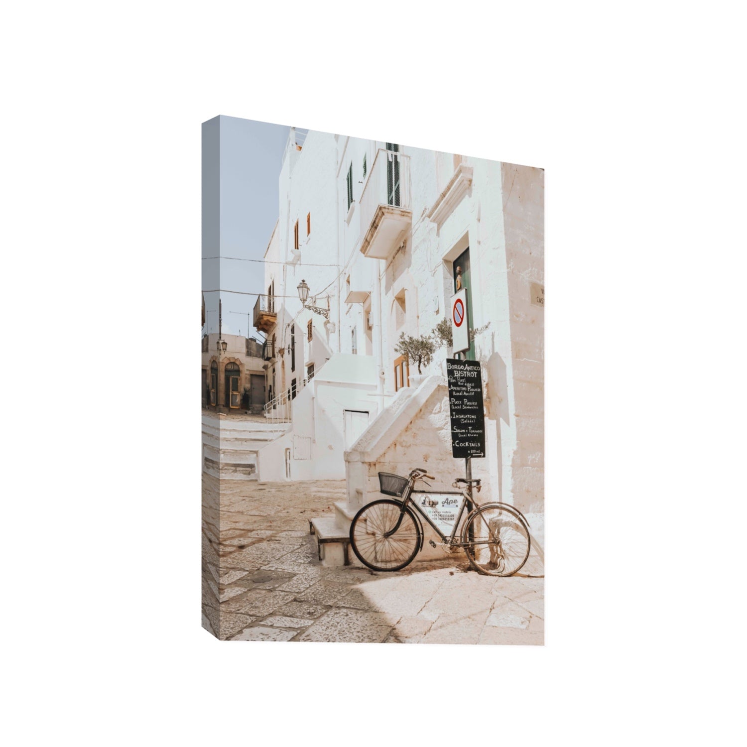 La Bicicletta Puglia Ostuni wall art Gallery stretched canvas print