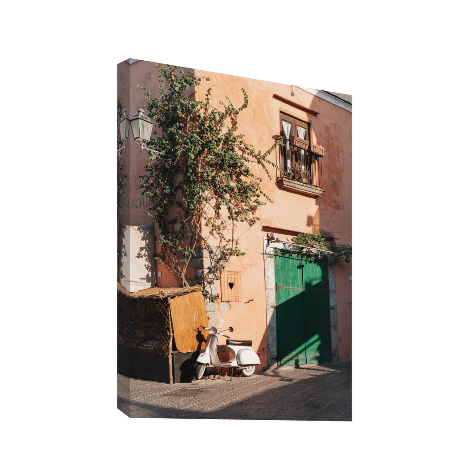 La Casa Ischia Italian Mediterranean decor wall art Statement stretched canvas print