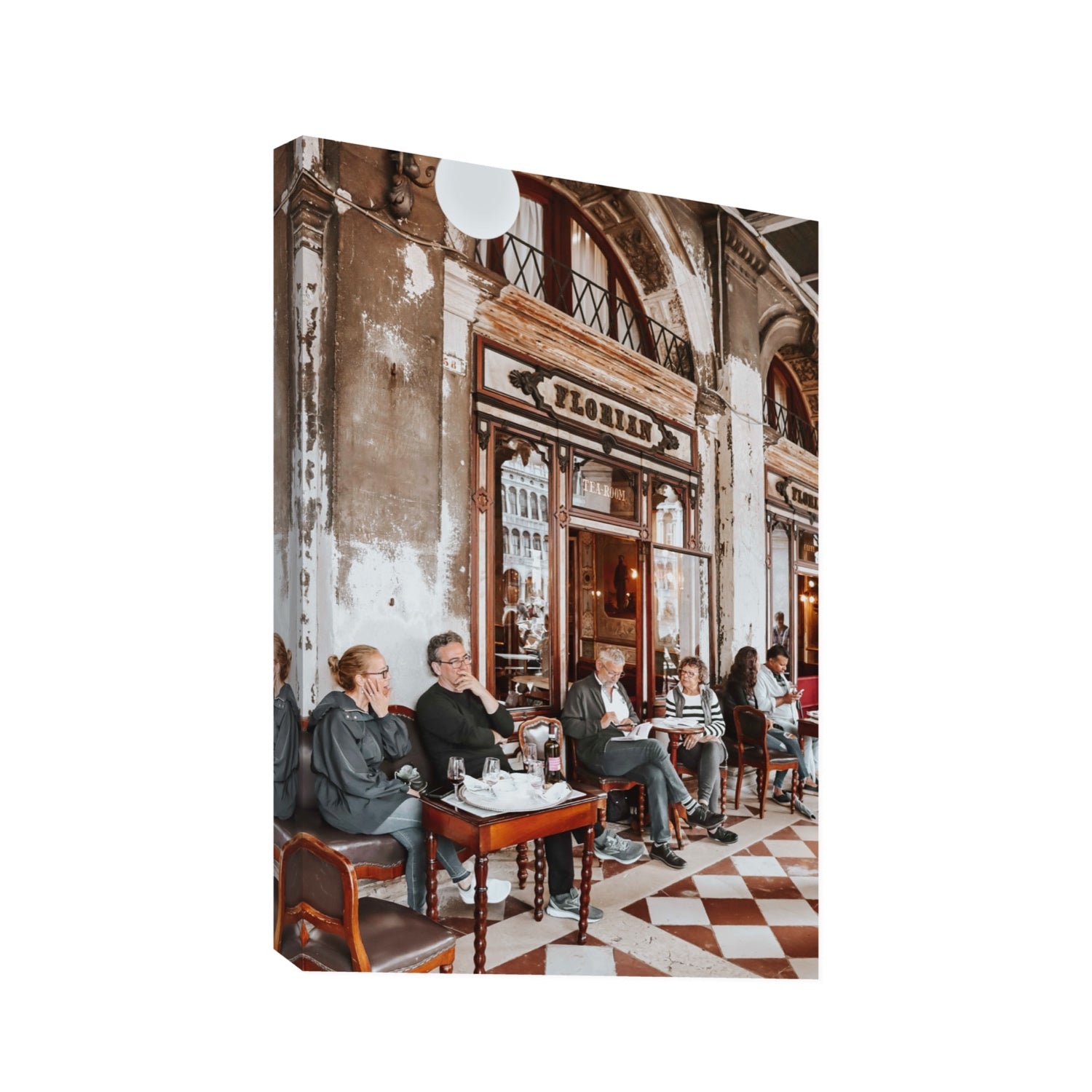 Tea Room Venice Italian wall art Statement stretched canvas print