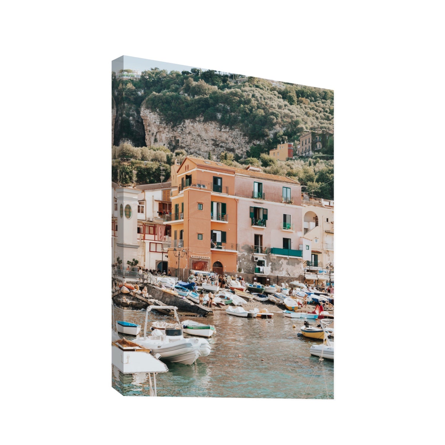 Boatyard Bliss fine art print, Sorrento, Italy, Statement, Stretched Canvas