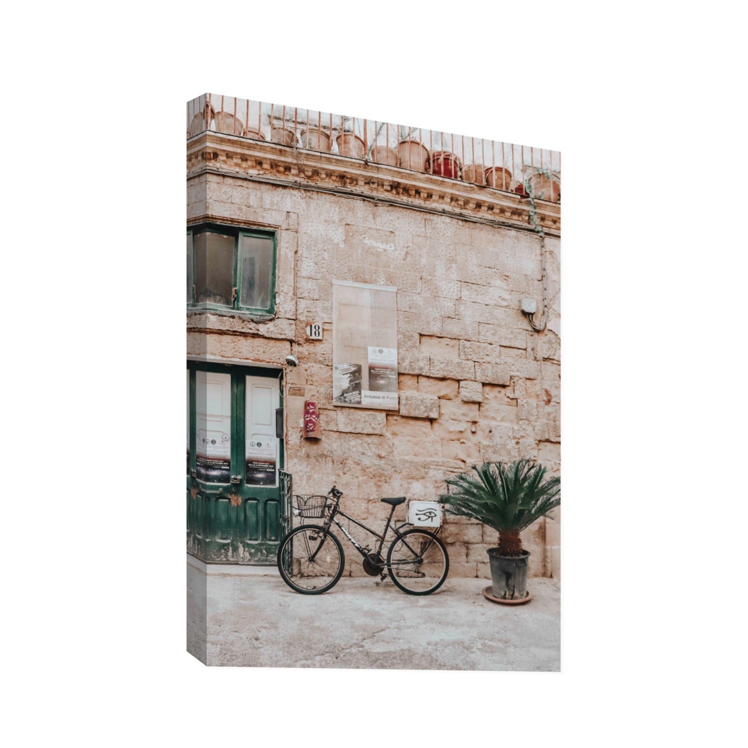 Salento Streets Puglia Lecce Italian wall art Statement stretched canvas print
