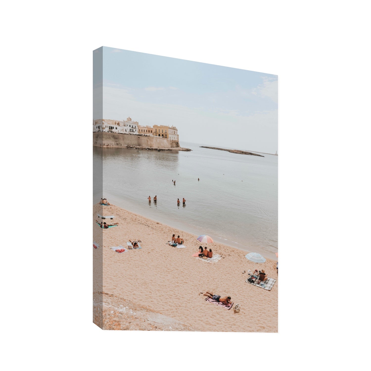 Spiaggia della Purita Puglia coastal art print Statement stretched canvas print