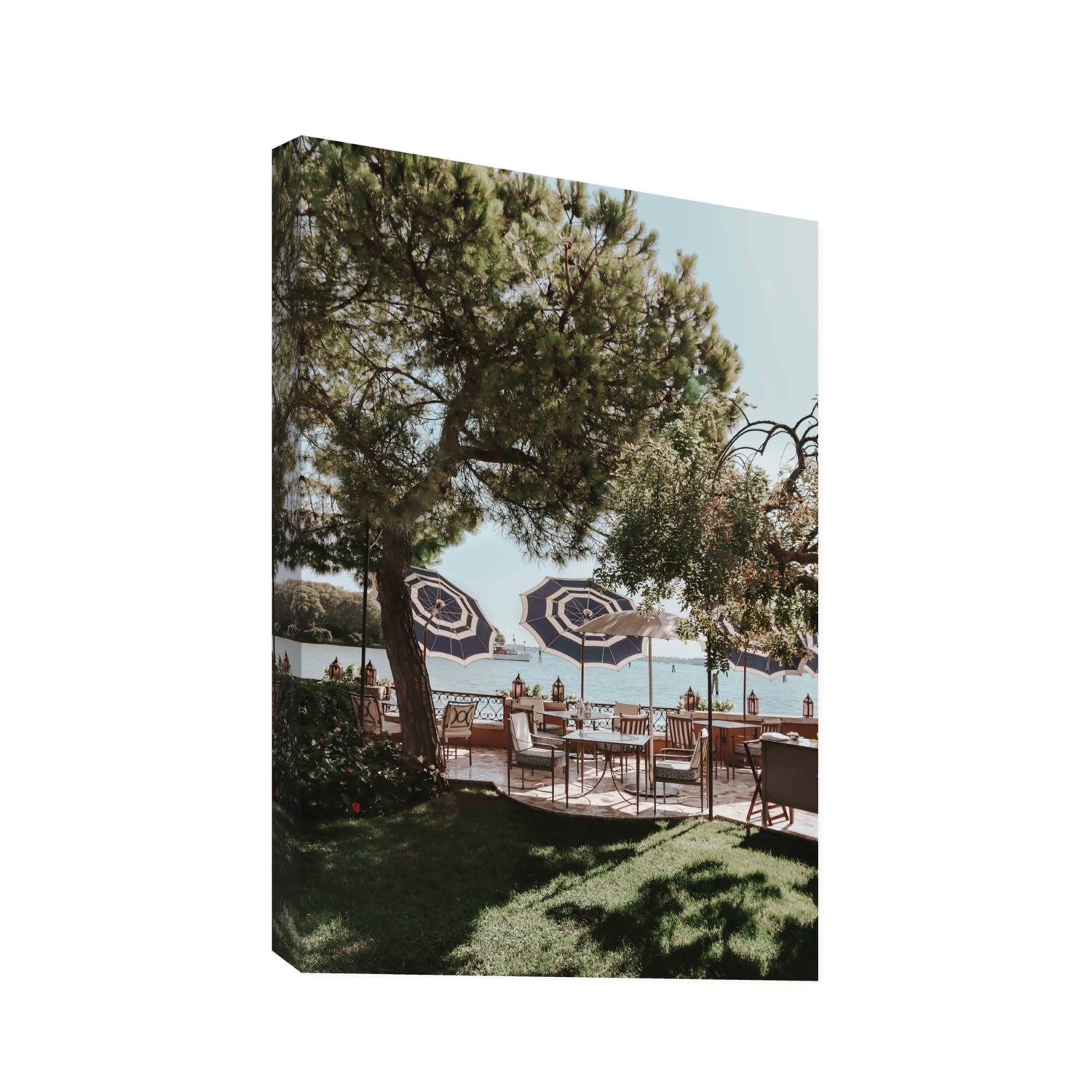 Tranquil Gardens Venice Italian wall art Statement stretched canvas print
